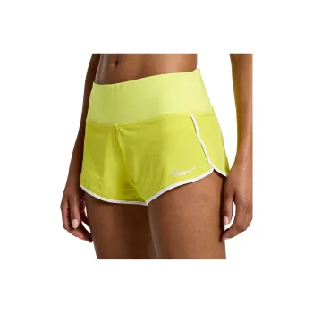 Saucony FW23 Outpace 2.5' Split Short Casual Shorts Women's Yellow