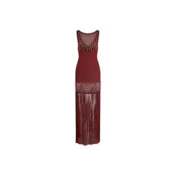 Paco Rabanne Fringed Maxi Dress