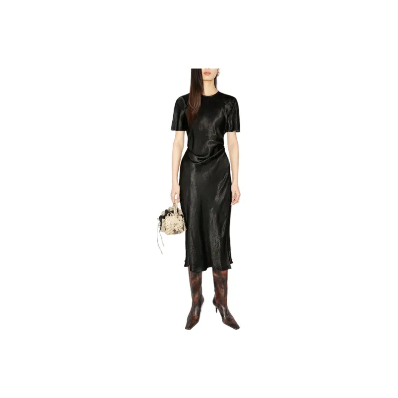 Acne Studios Crewneck Short Sleeved Midi Dress-0