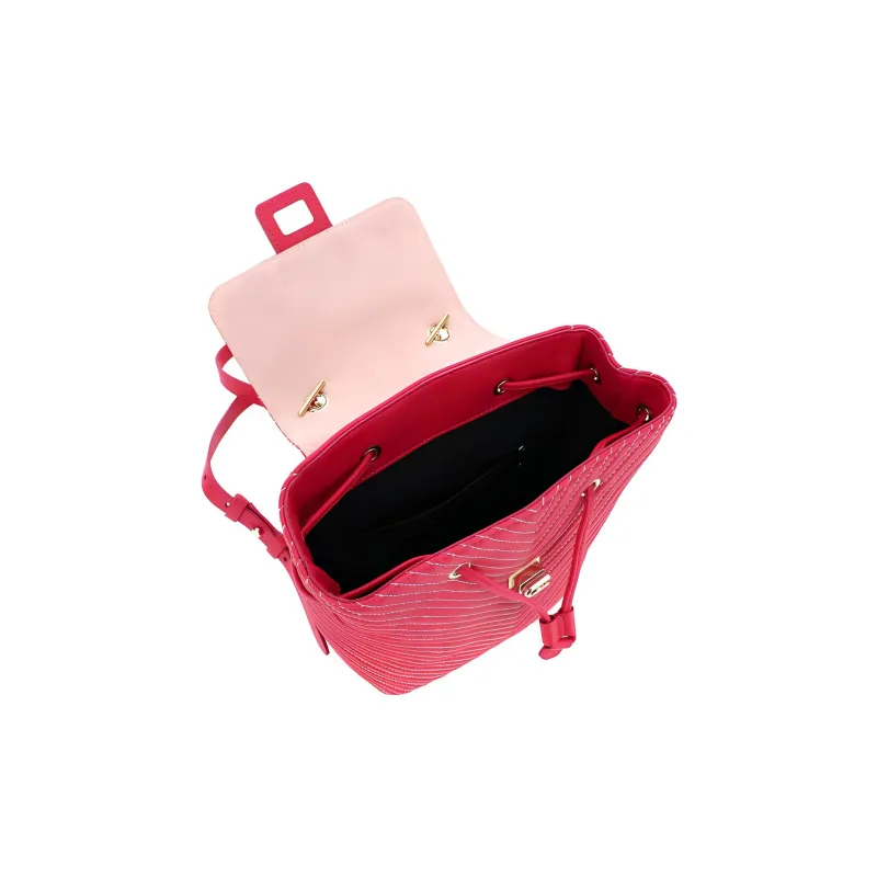 Furla Pop Star Lambskin Detail Backpack Women's Fuchsia-2