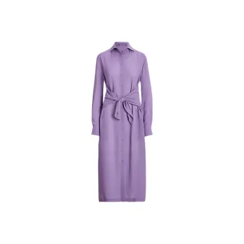 Polo Ralph Lauren SS23 Long Sleeved Dress Women's Purple