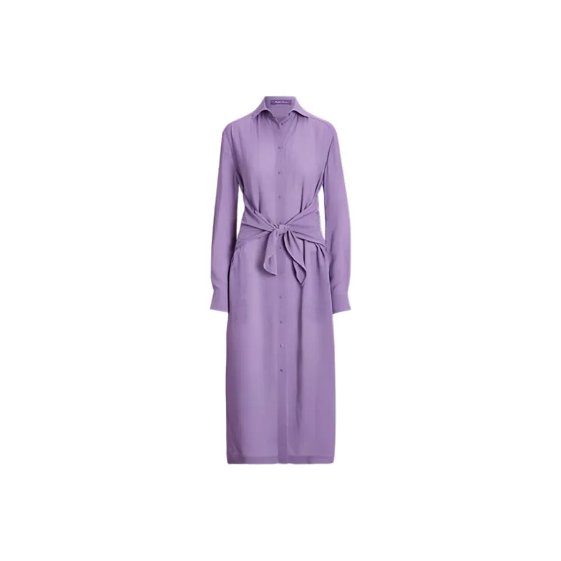 Polo Ralph Lauren SS23 Long Sleeved Dress Women's Purple-0