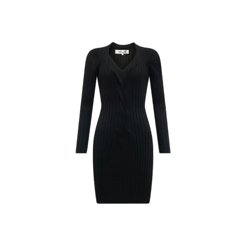 DVF Diane Von Furstenberg Vernoique Ribbed Midi Dress-0