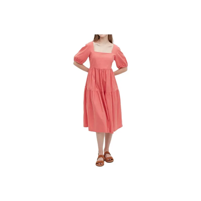 UNIQLO Short-Sleeved Dresses Women's Peach Pink-0