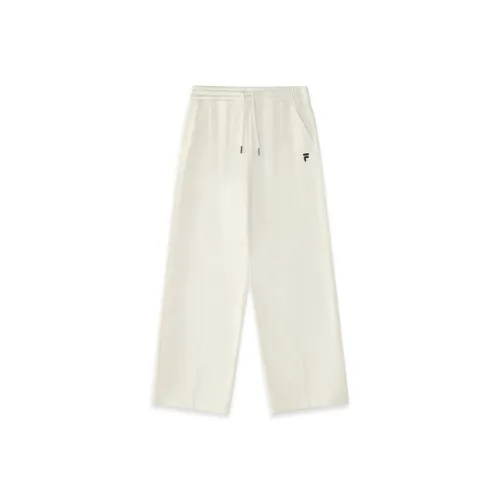 FILA FUSION Knitted Sports Pants Women's Cloud White