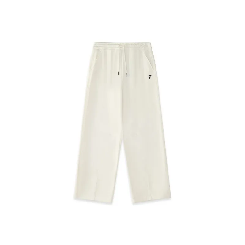 FILA FUSION Knitted Sports Pants Women's Cloud White-0