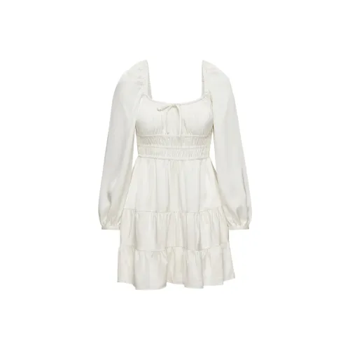 ARITZIA Sunday Best Martine Satin Longsleeve Dress Long-Sleeved Dresses Women's Light Birch/Light Birch