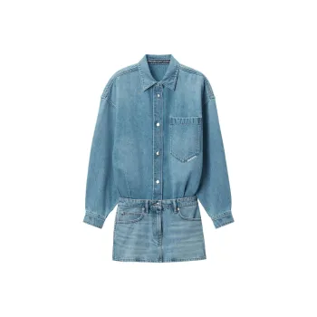 Alexander Wang Denim Mini Shirt Dress