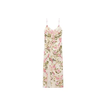 ZARA Slip Dresses Women's Light Pink Red