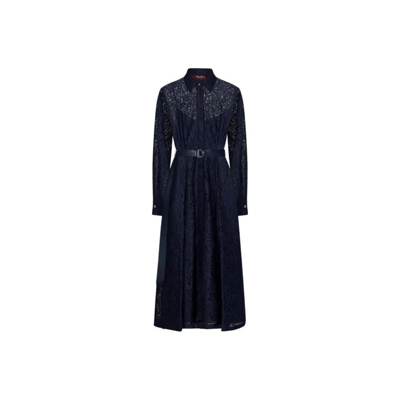 MaxMara Long-Sleeved Dresses Women's Navy-0