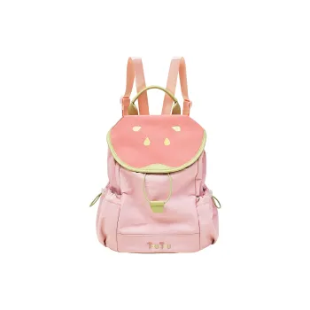 TOUTOU Fabric Backpack Medium Size Women's Guava Pink
