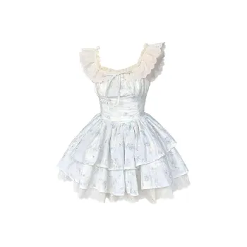 SYEEE WITH U Short Sleeved Dresses Women's Blue Dress