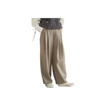 FREAK'S STORE Casual Pants Women's Brown Plaid