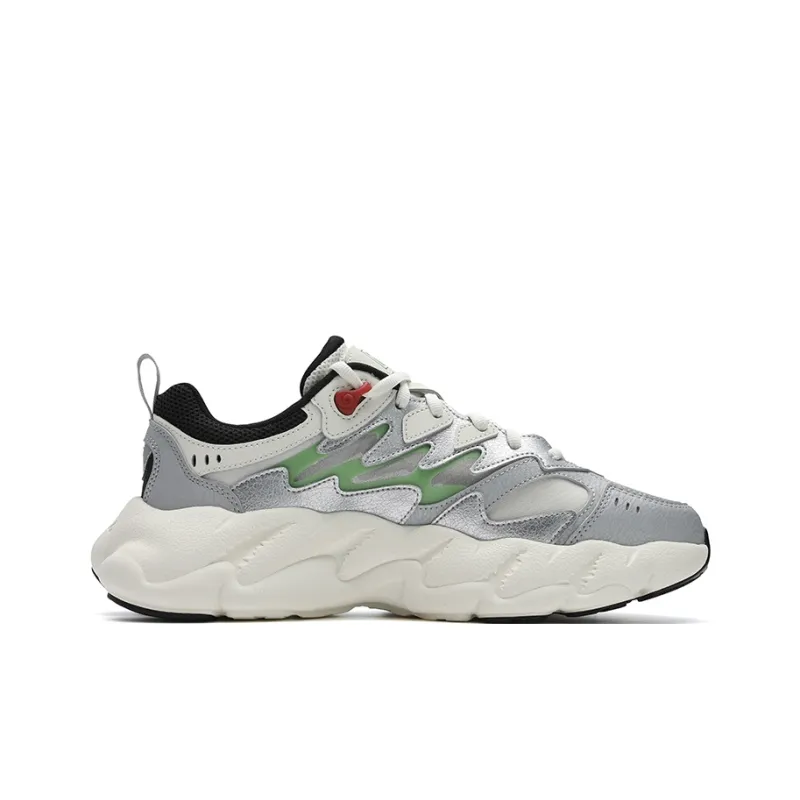 FILA Fern 2 Fern Sneakers 2.0 Abrasion Resistant, Lightweight, And Breathable Low Top Casual Shoes Men's White Silver-1