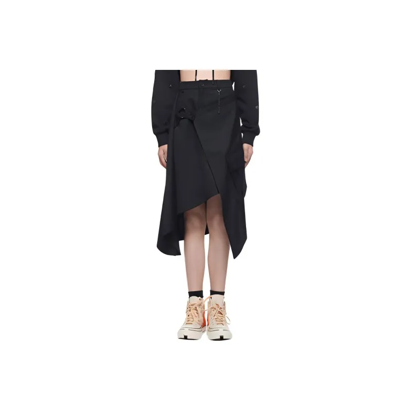 Feng Chen Wang Casual Long Skirts Women's Black-0