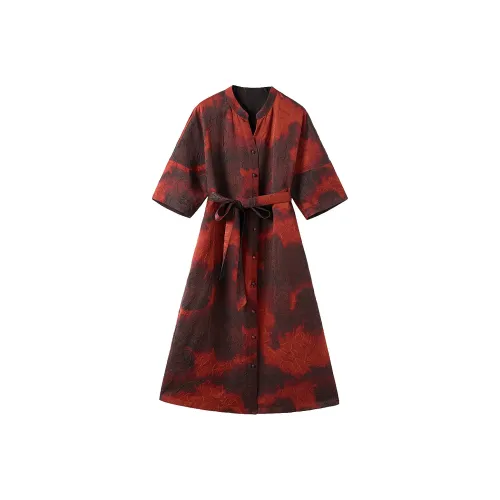 Hang Yi Court Short Sleeved Dress Women's