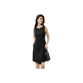 SENTUBILA Sleeveless Dresses Women's Elegant Black