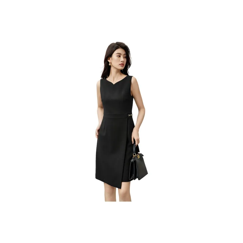 SENTUBILA Sleeveless Dresses Women's Elegant Black-0