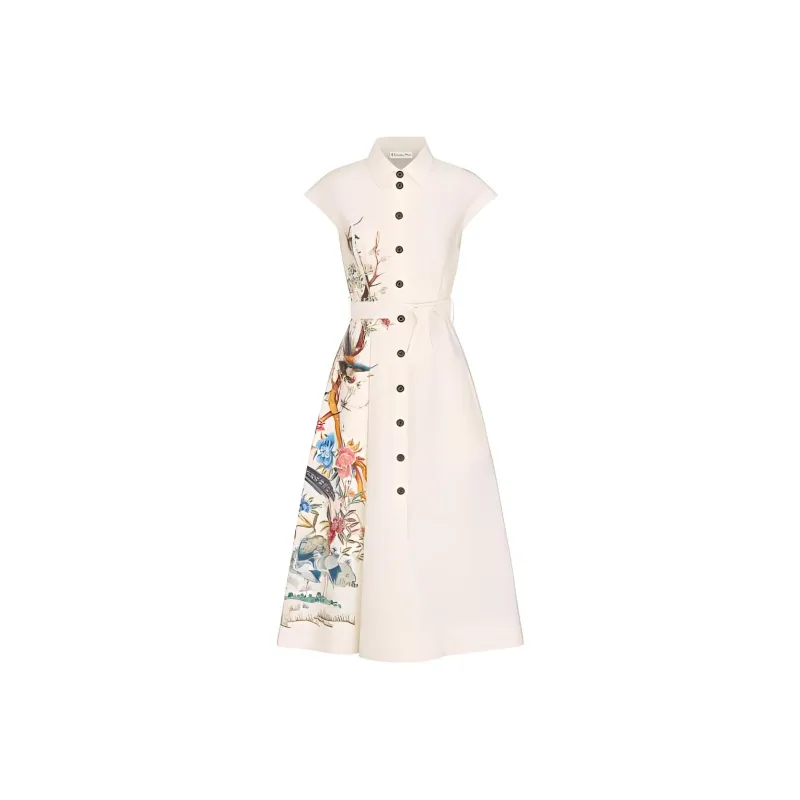 DIOR Sleeveless Dresses Women's White-0
