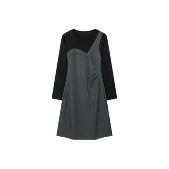 Mo Han Yi Mei Long Sleeved Dress Women's Gray