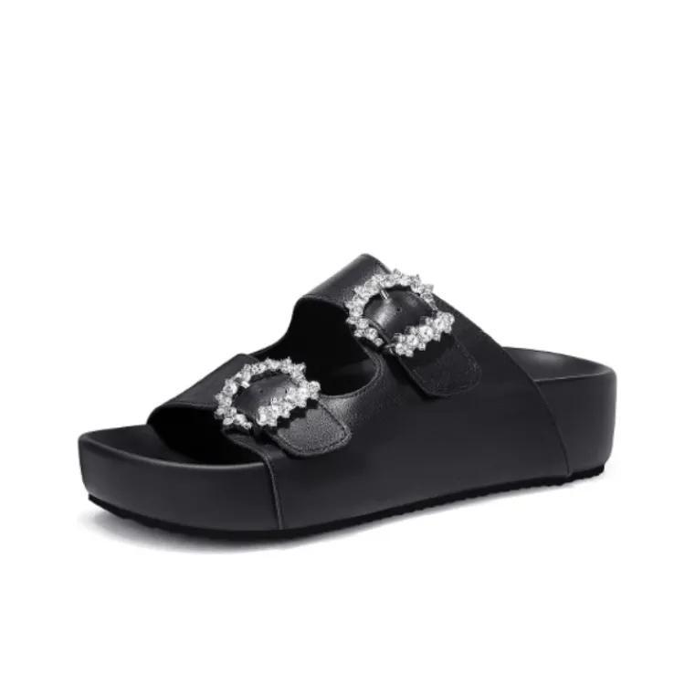 JESSICA SOPHIA Metal Odor Resistant Slide Slippers Women's-0