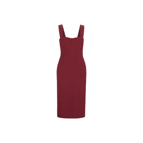 HUGO BOSS Sleeveless Dress Women's Dark Red