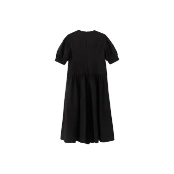 YUMOMO STAR Short-Sleeved Dresses Women's Simple Black