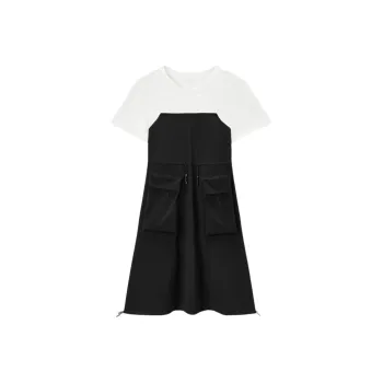 EICHITOO Short-Sleeved Dresses Women's Black Trim