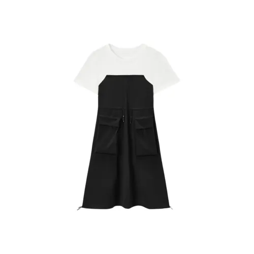 EICHITOO Short Sleeved Dresses Women's Black Trim