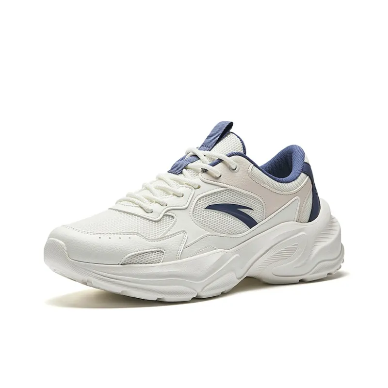 Anta Little Millennium Slip Resistant And Breathable Low Top Casual Shoes Men's White Gray Blue-1