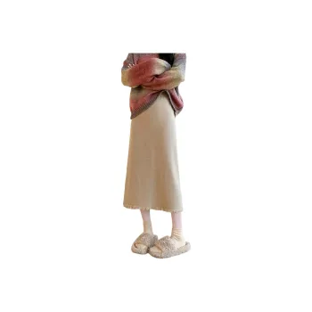 Tonlion Knit Long Skirts Women's Wheat