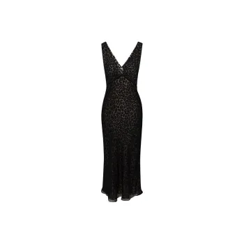Réalisation Par Sleeveless Dresses Women's Panthera Leopard Print