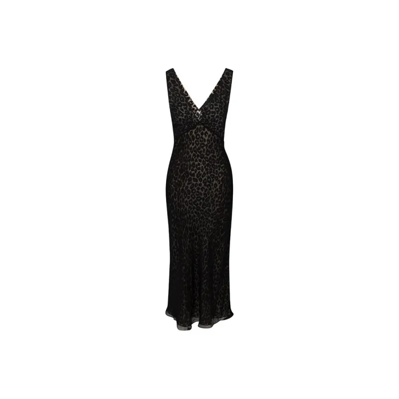 Réalisation Par Sleeveless Dresses Women's Panthera Leopard Print-0