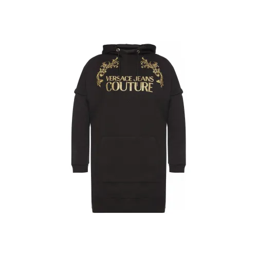 VERSACE JEANS Long-Sleeved Dresses Women's Black