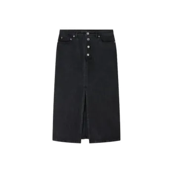 A.P.C FW24 Denim Long Skirt Women's Black