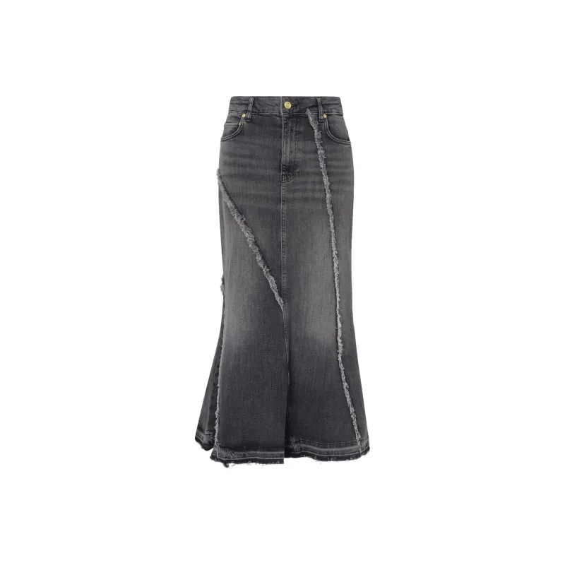 GANNI Washed Denim Skirt-0