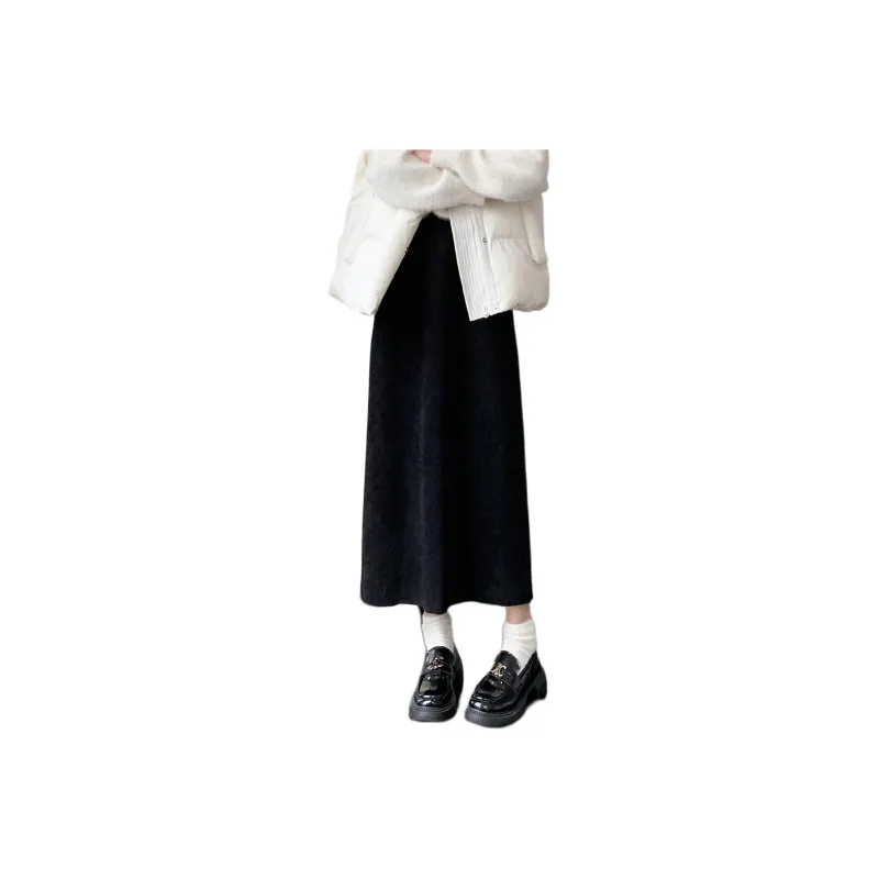 Ya Sheep People Knit Long Skirts Women's Black-0