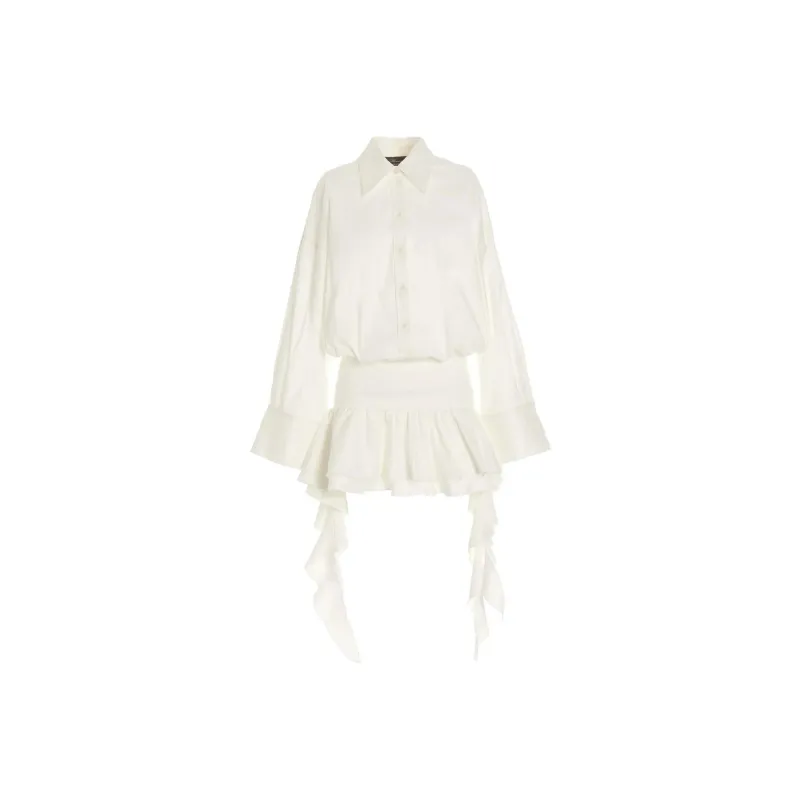 Blumarine Long-Sleeved Dresses Women's White-0