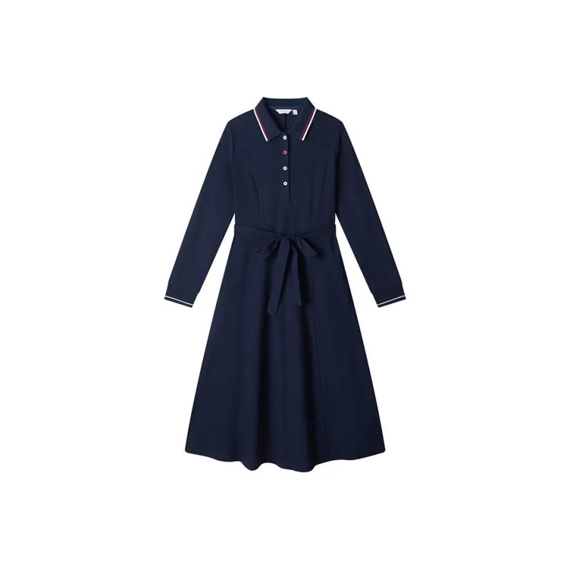 NAVIGARE Long Sleeved Dress Women's Marine Blue-0