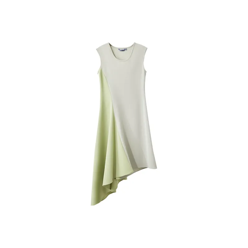 AMII Sleeveless Dress Women's Light Gray Green-0