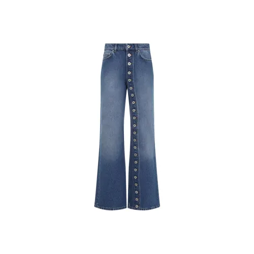 Jean Paul Gaultier Buttoned Denim Jeans 'Blue'
