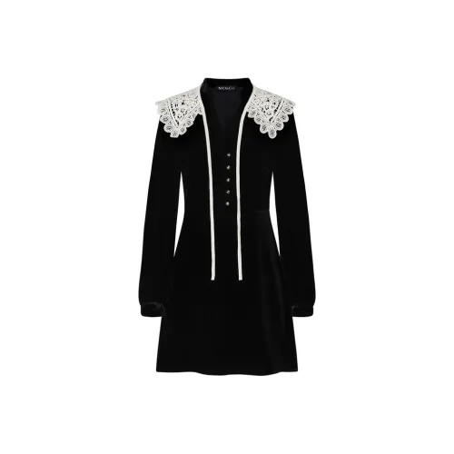 MO&CO Long-Sleeved Dresses Women's Black