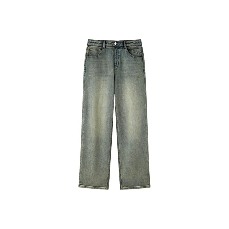 ZHOUMIAO Jeans Women's Gray Green Blue-0