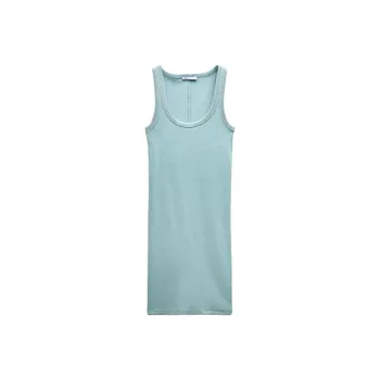 ZARA Sleeveless Dress Women's Light Blue