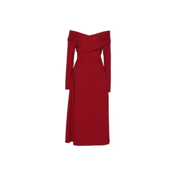 DPLAY Long Sleeved Dress Women's Ancora Red
