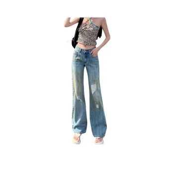 Mu Xiao Xin Jeans Women's Vintage Blue