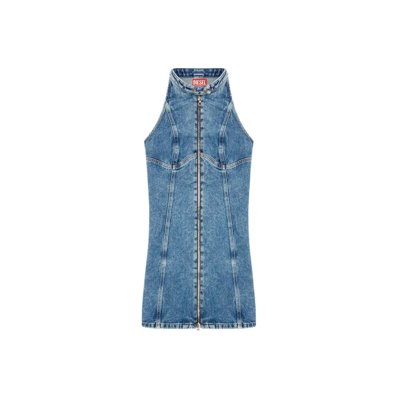 DIESEL Sleeveless Dress Women's Light Blue-0