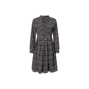 JZ. ANNAKRO Long Sleeved Dresses Women's Floral Black