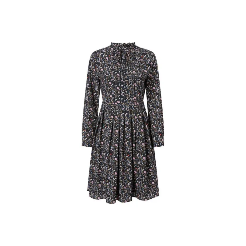 JZ. ANNAKRO Long Sleeved Dresses Women's Floral Black-0