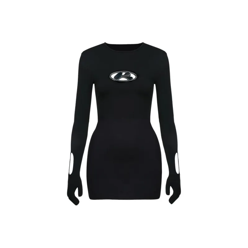 The Kript Long-Sleeved Dresses Women's Black-0